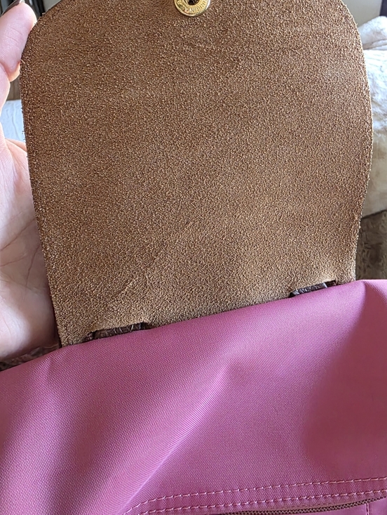Longchamp Le Pliage Original Backpack pink brown leather main image 13